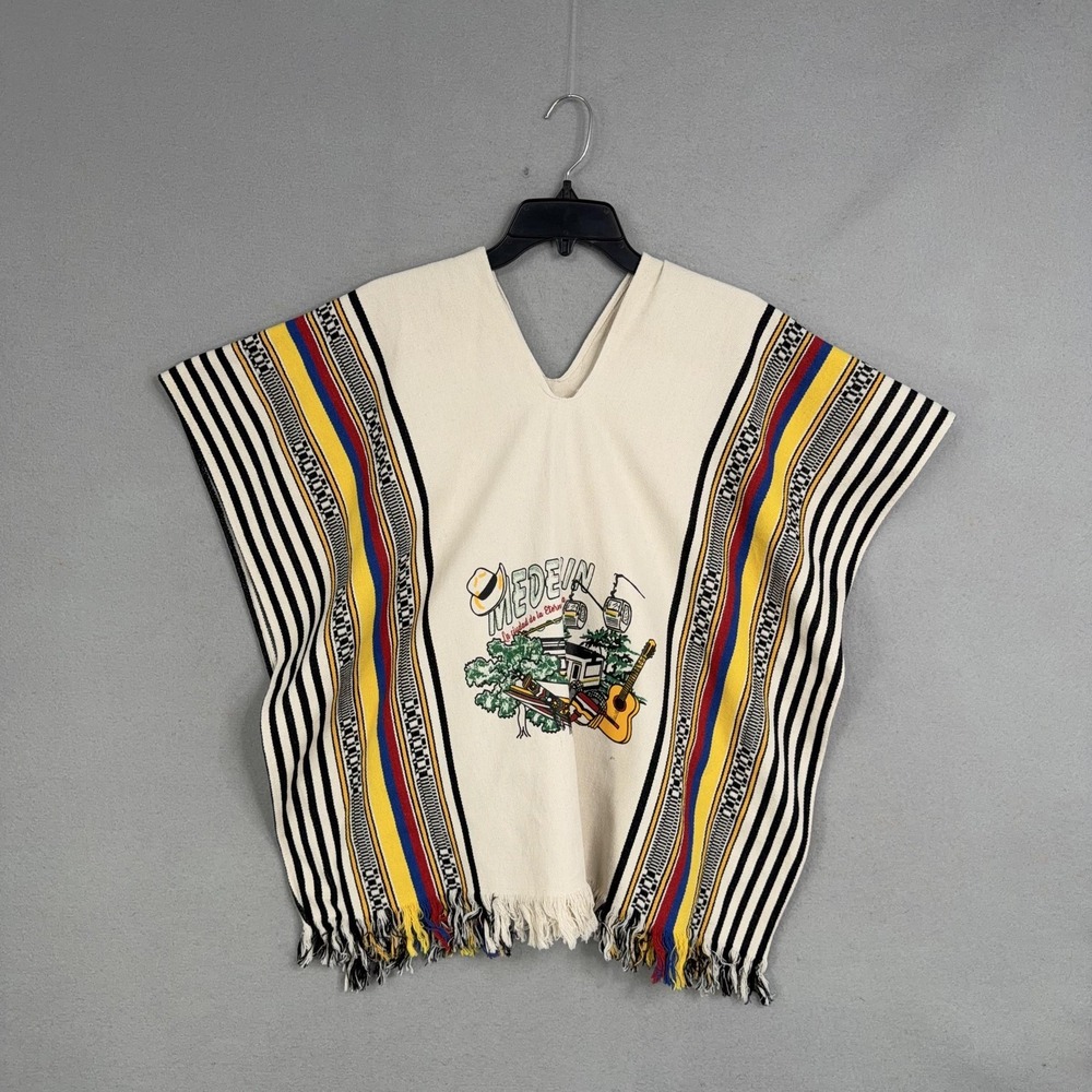 Ponchos Honesty Adult One Size Multicolor Medellin Souvenir Colombia Travel Vaca